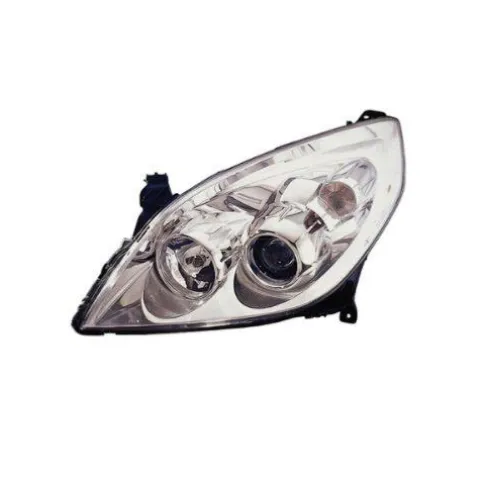 Phare optique gauche H1+H7 avec corps chromé pour OPEL VECTRA D de 2005 à 2008, Neuf