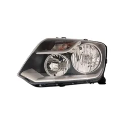 Phare optique gauche pour VOLKSWAGEN AMAROK 2011-2016, H7+H1, préparé pour réglage électrique, parabole noire, Neuf