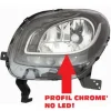 Phare Optique gauche pour SMART FORTWO 2014-2019, H4, feu diurne LED, Neuf