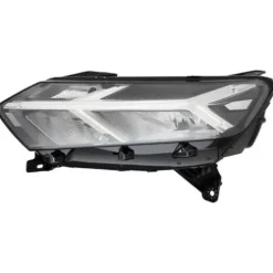 Phare Optique électrique avant gauche à LED pour DACIA SANDERO III phase 1 depuis 2021, H7+PY21W, avec feu diurne, profils chromés, Neuf
