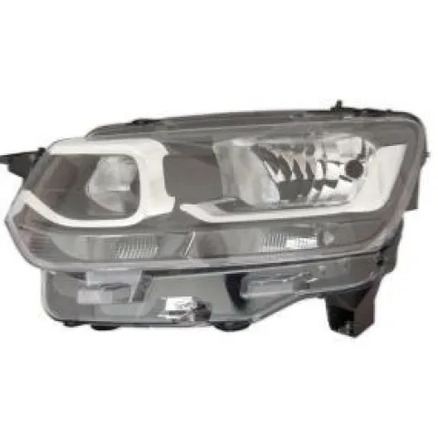Phare Optique électrique supérieur avant gauche pour FIAT DOBLO III phase 1 depuis 2022, H7+H1, Neuf