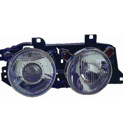 Phare optique manuel avant droit pour BMW Serie 5 E34 1988-1995, H1+H1, Neuf