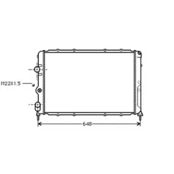 Radiateur de refroidissement moteur pour RENAULT SCENIC I ph.1 1996-1999, OEM: 7700838133, Neuf