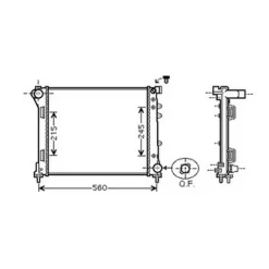 Radiateur de refroidissement moteur pour FIAT PANDA III depuis 2012, OEM: 51939066, Neuf