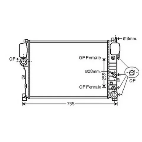 Radiateur de refroidissement moteur pour MERCEDES CLASSE S 2005-2009 (W221), OEM: 2215000003, Neuf