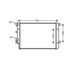 Radiateur de refroidissement moteur pour SKODA OCTAVIA II ph.2 2009-2013, OEM: 1K0121251AA, Neuf