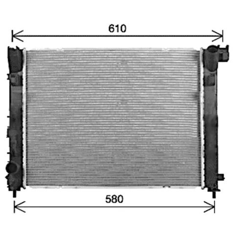 Radiateur de refroidissement moteur pour DACIA DOKKER ph.1 2012-2017, OEM: 214105FA0B, Neuf