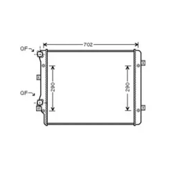 Radiateur de refroidissement moteur pour VOLKSWAGEN TOURAN I ph.3 2010-2015, OEM: 1K0121251L, Neuf