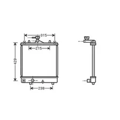 Radiateur de refroidissement moteur pour OPEL AGILA 2000-2008, OEM: 09208632, Neuf