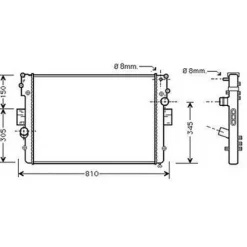 Radiateur de refroidissement moteur pour IVECO DAILY CITY 2000-2006, OEM: 504045487, Neuf