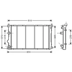 Radiateur de refroidissement moteur pour RENAULT MASTER II ph.2 2003-2010, OEM: 2140000QAK, Neuf
