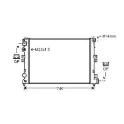 Radiateur de refroidissement moteur pour LANCIA ZETA 1994-2002, OEM: 1301P3, Neuf