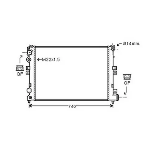 Radiateur de refroidissement moteur pour LANCIA ZETA 1994-2002, OEM: 1301P3, Neuf