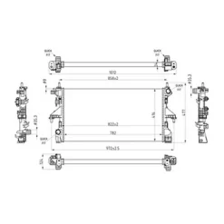 Radiateur de refroidissement moteur pour FIAT DUCATO III ph.1 2006-2014, OEM: 1680409380, Neuf