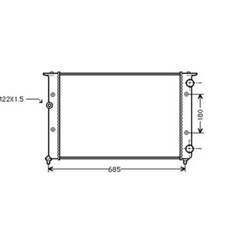 Radiateur de refroidissement moteur pour VOLKSWAGEN GOLF III 1991-1997, OEM: 1H0121253AK, Neuf