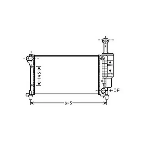 Radiateur de refroidissement moteur pour FIAT PANDA II ph.1 2003-2012, OEM: 51779915, Neuf