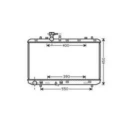 Radiateur de refroidissement moteur pour FIAT SEDICI depuis 2007, OEM: 71742136, Neuf
