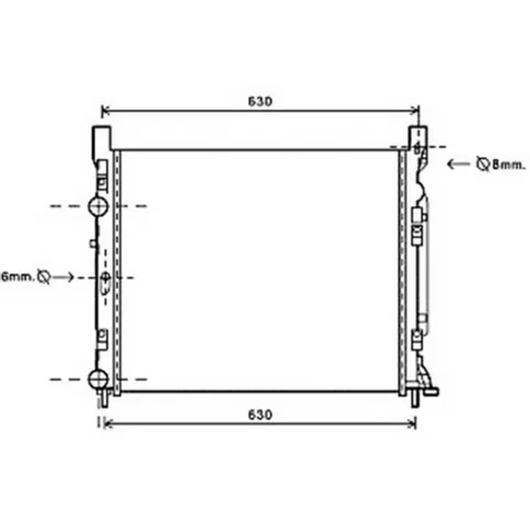 Radiateur de refroidissement moteur pour MERCEDES CITAN 2012-2021 (W415), OEM: A4155000102, Neuf