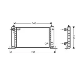 Radiateur de refroidissement moteur pour FIAT STILO 2001-2003, OEM: 51735217, Neuf