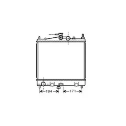 Radiateur de refroidissement moteur pour NISSAN MICRA III (K12) ph.1 2003-2005, OEM: 8200365427, Neuf