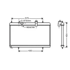 Radiateur de refroidissement moteur pour CITROËN C5 II ph.1 2008-2010, OEM: 1330K8, Neuf