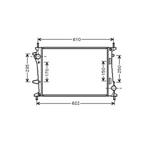 Radiateur de refroidissement moteur pour FIAT MULTIPLA 2004-2010, OEM: 51767821, Neuf