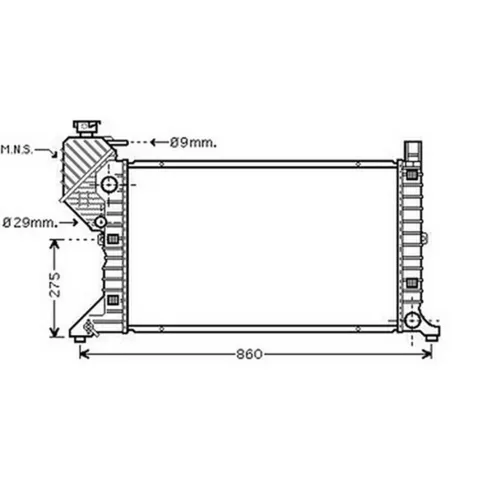 Radiateur de refroidissement moteur pour MERCEDES SPRINTER I ph.1 1995-2000 (W900-W904), OEM: 9015003500, Neuf