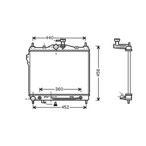 Radiateur de refroidissement moteur pour HYUNDAI GETZ ph.2 2006-2009, OEM: 253101C350, Neuf
