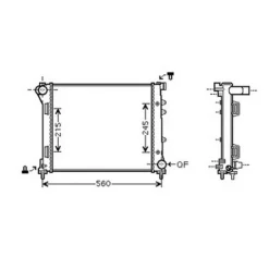 Radiateur de refroidissement moteur pour FIAT PANDA III depuis 2012, OEM: 51939067, Neuf