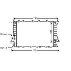 Radiateur de refroidissement moteur pour AUDI A6 I 1994-1997, OEM: 4A0121251C, Neuf