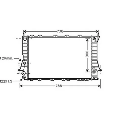 Radiateur de refroidissement moteur pour AUDI A6 I 1994-1997, OEM: 4A0121251C, Neuf