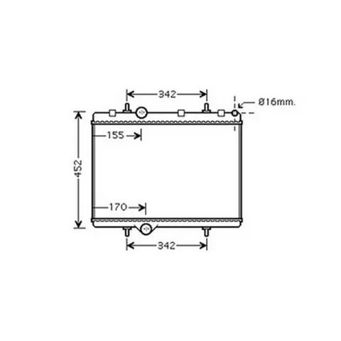 Radiateur de refroidissement moteur pour CITROËN BERLINGO I ph.2 2002-2008, OEM: 1330F4, Neuf