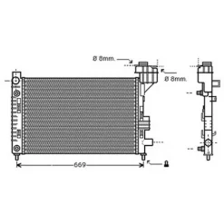Radiateur de refroidissement moteur pour MERCEDES CLASSE A 2001-2004 (W168), OEM: 1685000202, Neuf