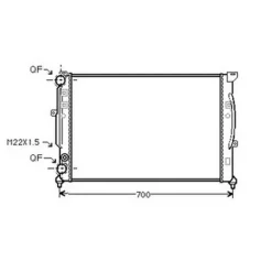 Radiateur de refroidissement moteur pour AUDI A4 I ph.2 1999-2000, OEM: 4B0121251AG, Neuf