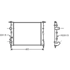 Radiateur de refroidissement moteur pour NISSAN KUBISTAR 2003-2010, OEM: 7700838134, Neuf