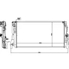 Radiateur de refroidissement moteur pour BMW Serie 2 F45/F46 ACTIVE TOURER 2014-2017, OEM: 17117644879, Neuf