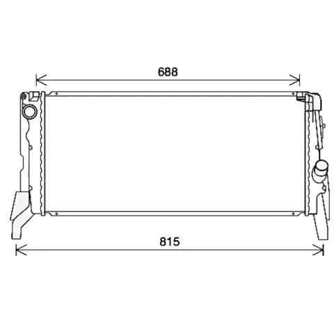 Radiateur de refroidissement moteur pour MINI ONE/COOPER F55/F56 2014-2021, OEM: 17117617635, Neuf