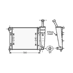 Radiateur de refroidissement moteur pour FORD KA 2009-2016, OEM: 51934449, Neuf