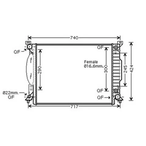 Radiateur de refroidissement moteur pour AUDI A6 II ph.2 2001-2004, OEM: 8E0121251AR, Neuf