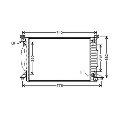 Radiateur de refroidissement moteur pour AUDI A4 II 2000-2004, OEM: 8E0121251Q, Neuf
