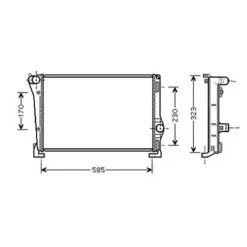 Radiateur de refroidissement moteur pour FIAT PUNTO II ph.1 1999-2003, OEM: 51733001, Neuf
