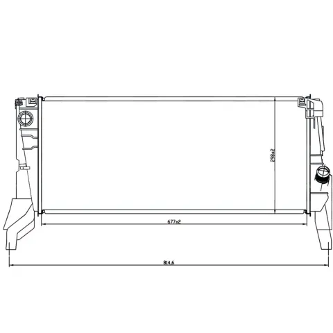 Radiateur de refroidissement moteur pour BMW Serie 2 F45/F46 ACTIVE TOURER 2014-2017, OEM: 17117617633, Neuf