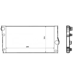 Radiateur de refroidissement moteur pour BMW Serie 5 F10 2010-2013, OEM: 17107562587, Neuf