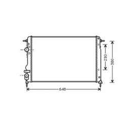 Radiateur de refroidissement moteur pour RENAULT SCENIC II ph.1 2003-2006, OEM: 8200189288, Neuf