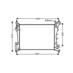 Radiateur de refroidissement moteur pour CITROËN NEMO depuis 2008, OEM: 51790774, Neuf