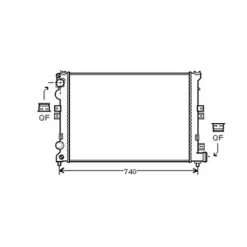 Radiateur de refroidissement moteur pour LANCIA ZETA 1994-2002, OEM: 1301P2, Neuf
