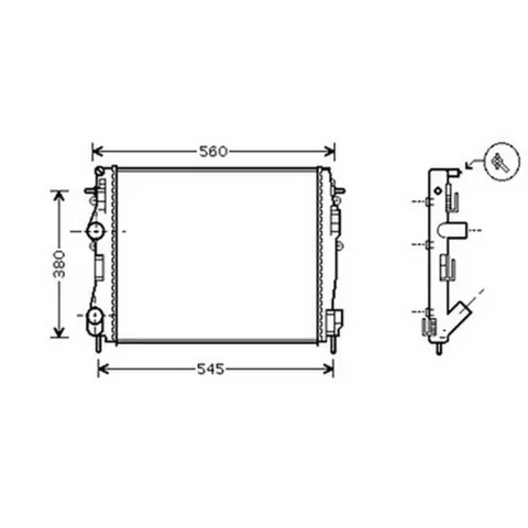 Radiateur de refroidissement moteur pour NISSAN KUBISTAR 2003-2010, OEM: 2140000QA2, Neuf