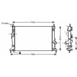 Radiateur de refroidissement moteur pour MAZDA 3 I 2003-2009, OEM: 1305492, Neuf