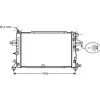 Radiateur de refroidissement moteur pour OPEL ZAFIRA B ph.1 2005-2008, OEM: 1300267, Neuf