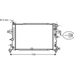 Radiateur de refroidissement moteur pour OPEL ZAFIRA B ph.1 2005-2008, OEM: 1300267, Neuf